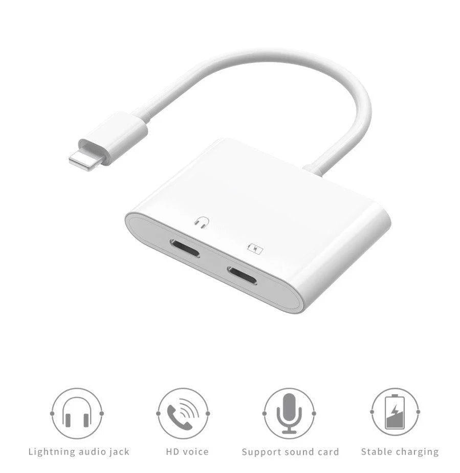 Wiwu 2 in 1Audio Converter Lighning to Lightning