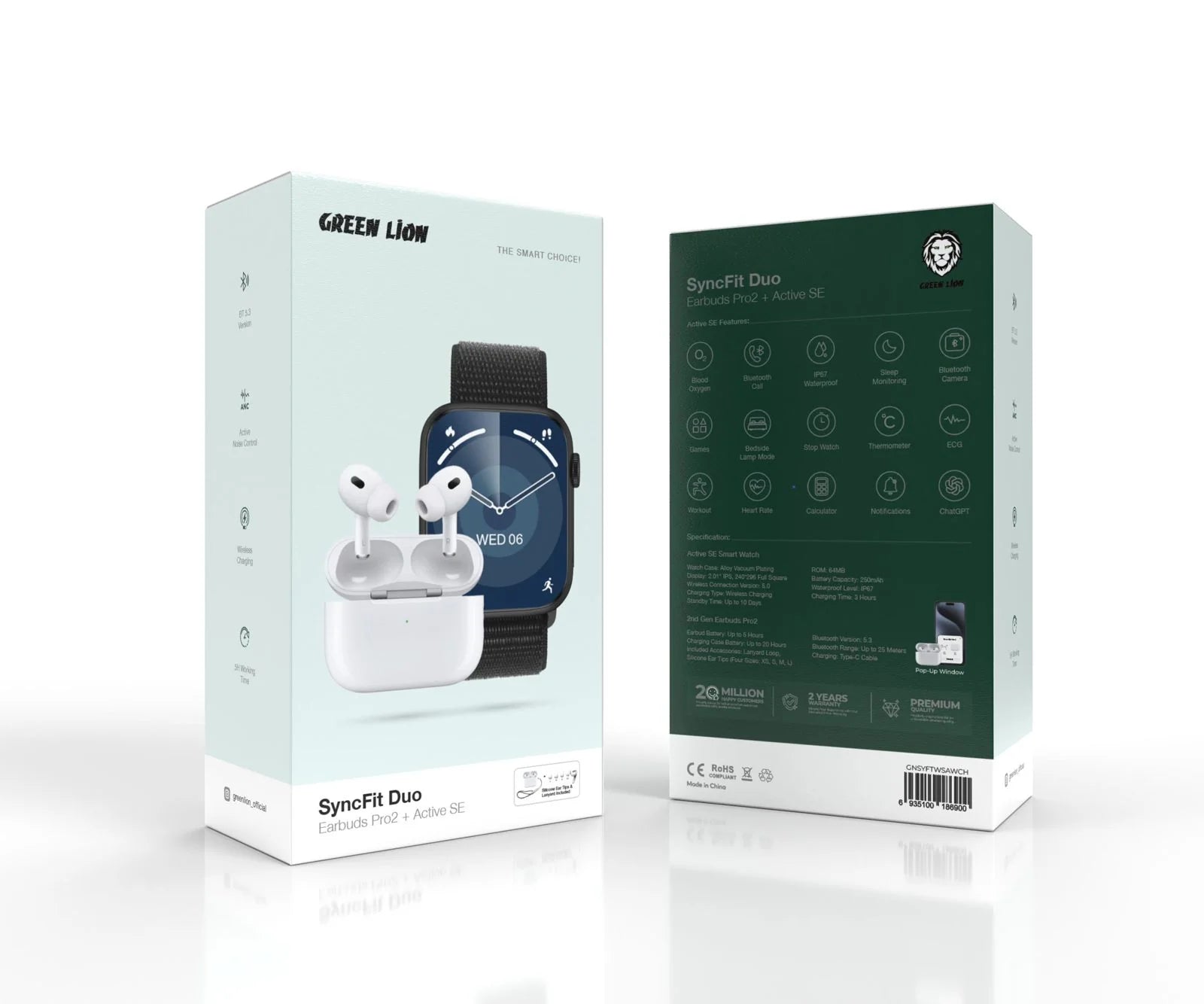 Green Lion SyncFit Duo Earbuds Pro2 + Active SE