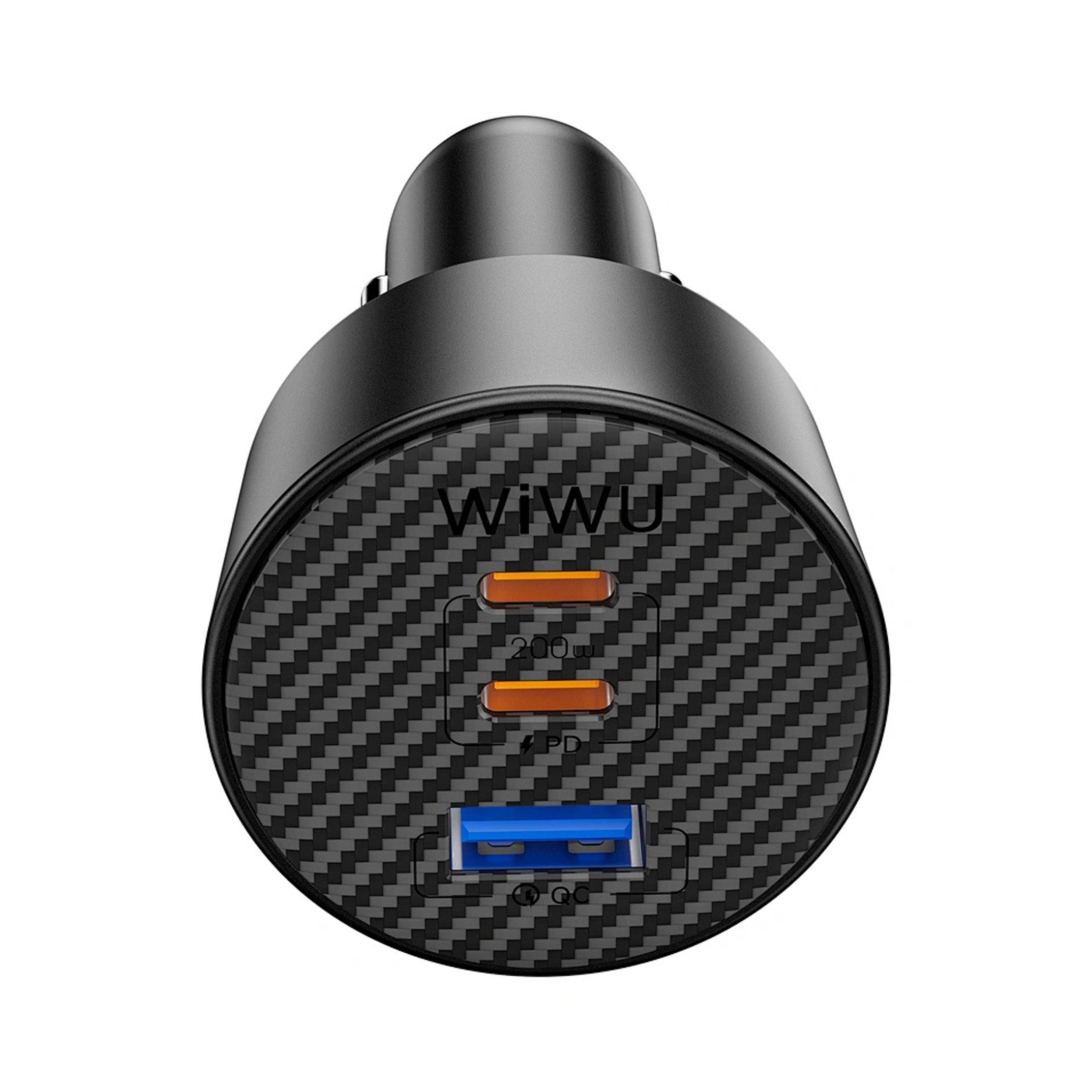Wiwu Aramid Fiber Warriors PD 200W Fast Car Charger - WI-CC026 Black