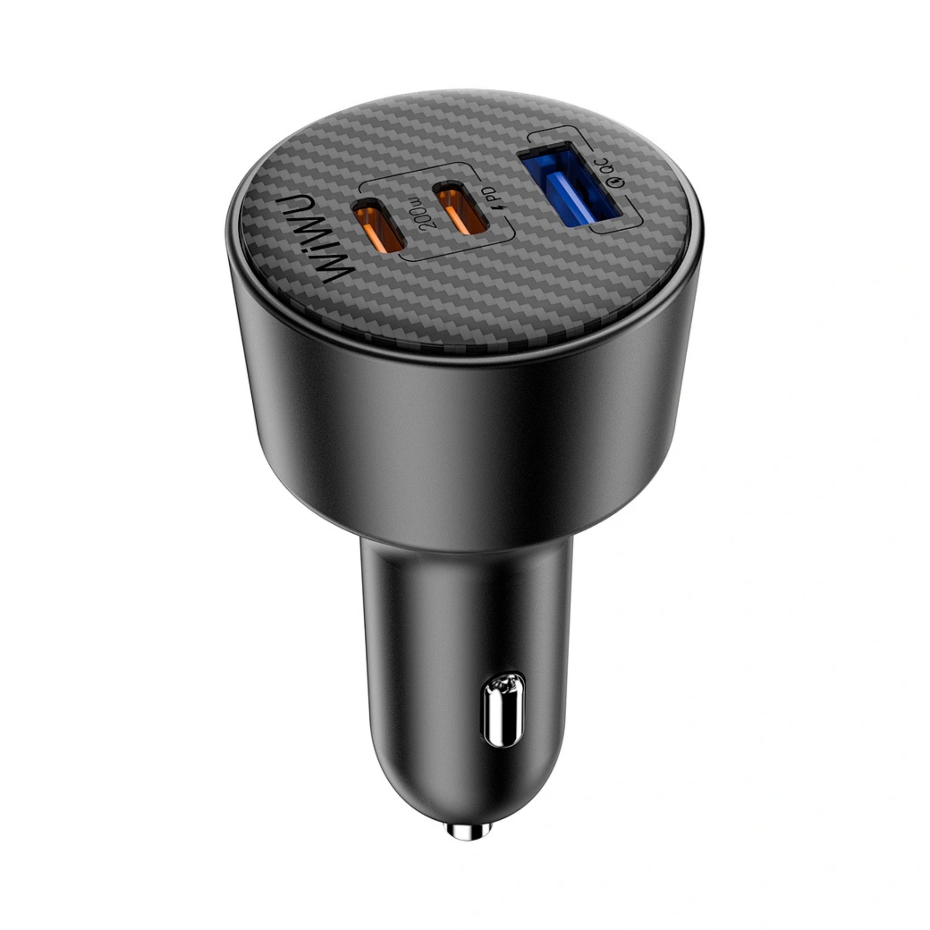 Wiwu Aramid Fiber Warriors PD 200W Fast Car Charger - WI-CC026 Black