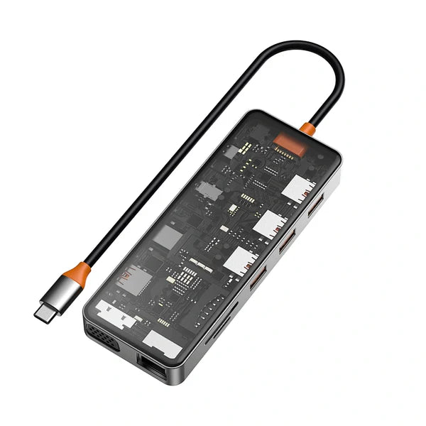 Wiwu Cyber HUB 11 IN 1 USB-C HUB CB011 - Gray