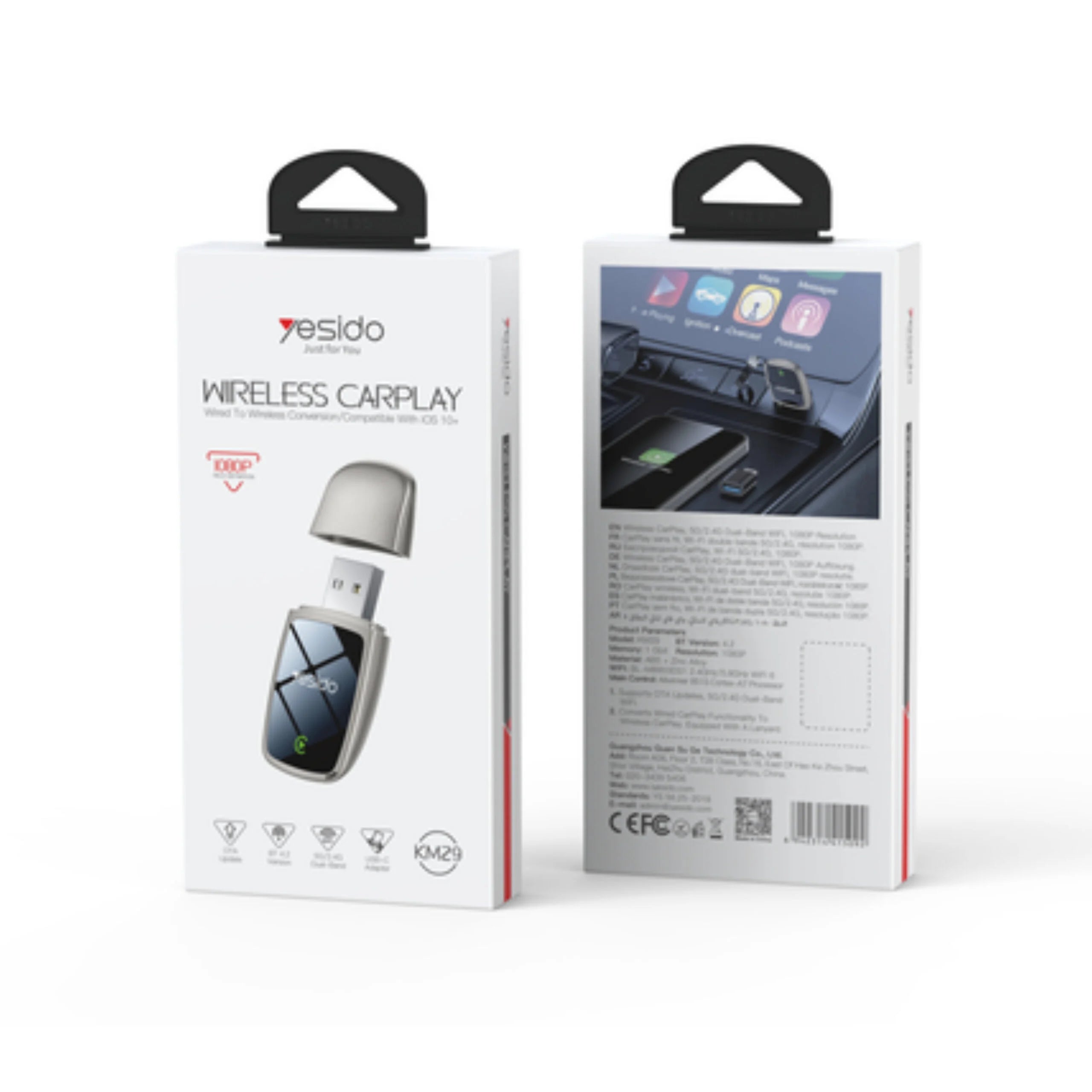 Yesido Wirelees Carplay complatible With iOS10+ KM29