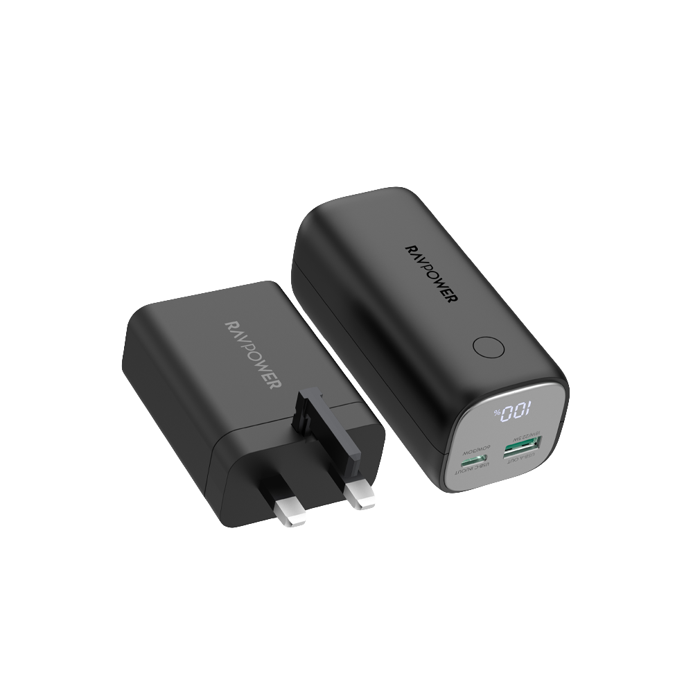 Ravpower PD 10400 30W 2 Port Power Bank + 65W Wall Charger Combo PB208 Sup