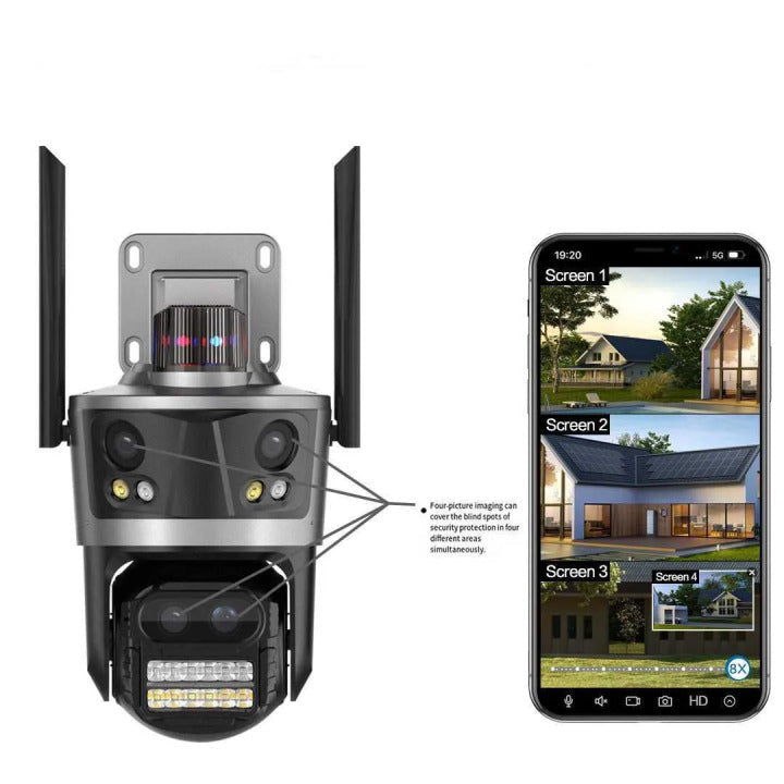Lenyes Ai Alarm Wifi Spherical Ip Camera 8K 360* CC201 Black