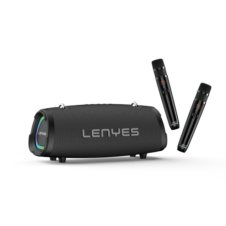 Lenyes Wireless Party Speaker RGB With 2 Microphone S872 Black