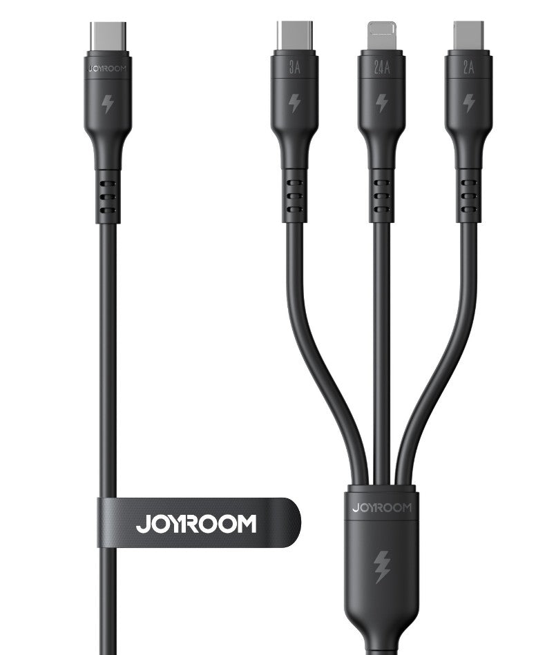 Joyroom 3-in-1 Charging Cable Type-C To Type-C + Lightining + Micro 1.2M S-A61