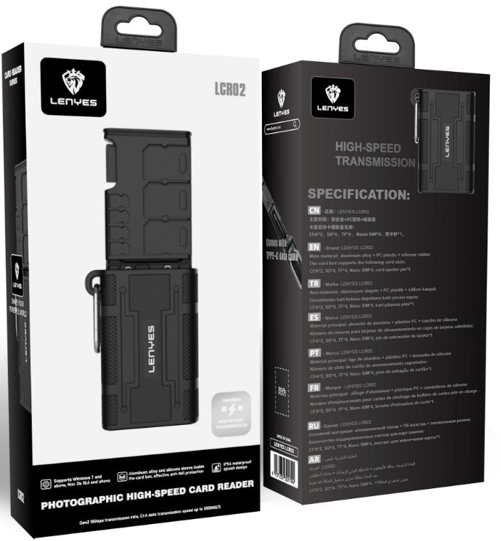 Lenyes Photographic High-Speed Card Reder LCR02 Black
