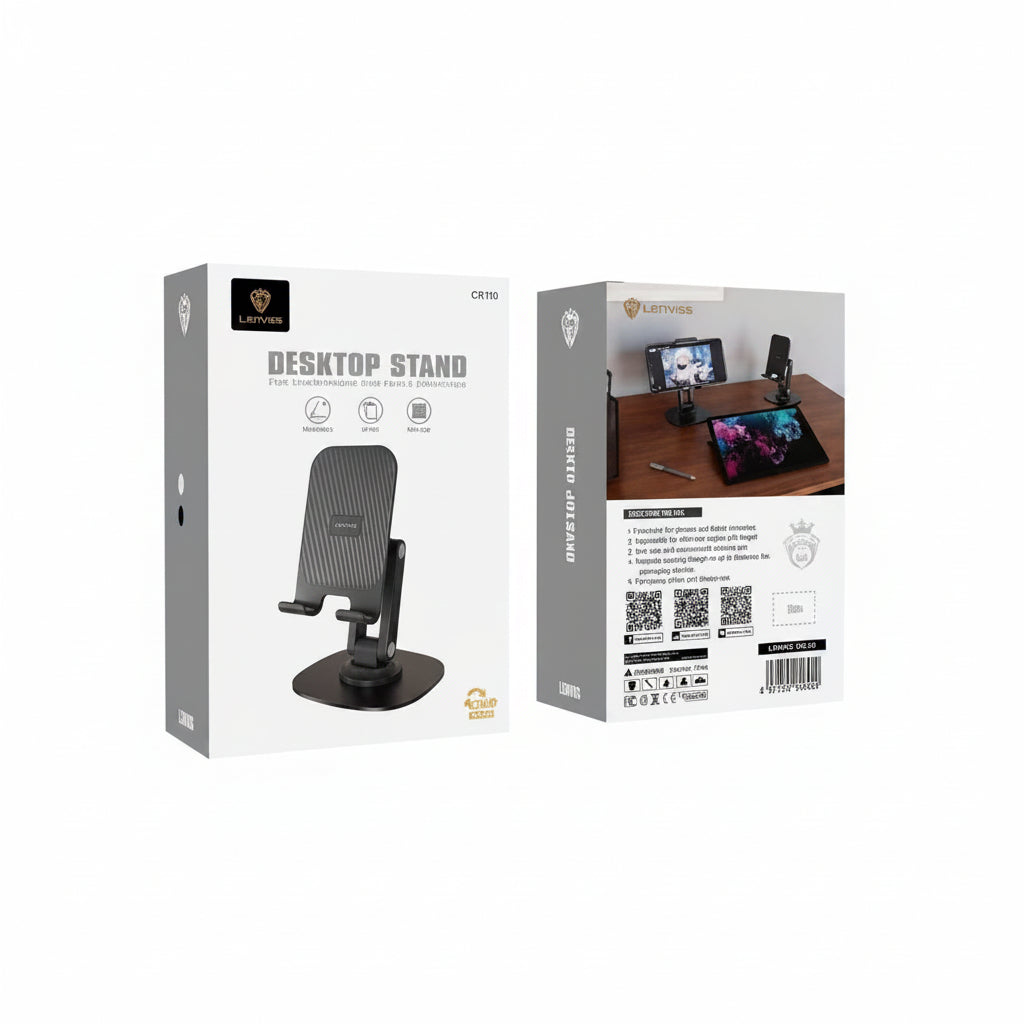 Lenyes Desktop Stand For Smart Phone Tablets CR159 Black