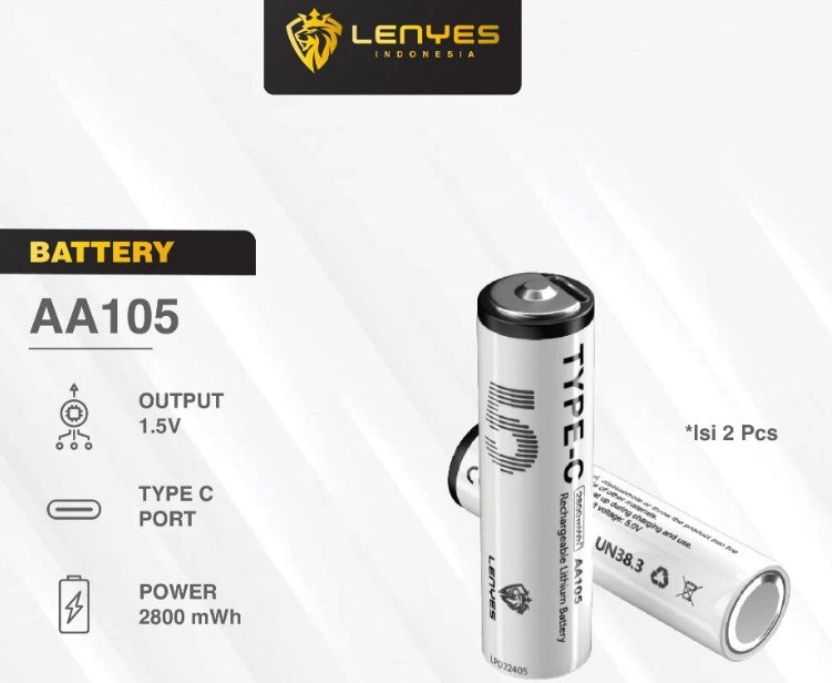 Lenyes Rechargeable Lithium Battery 2800mAh AA105