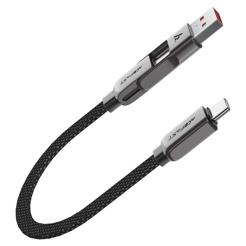 Acefast Fast Cgarging Data Cable USB-A/USB-C TO USB-C 0.2m C13-05 Black