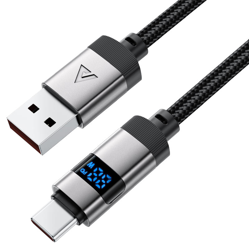 كابل شحن ونقل البيانات من Acefast، من USB-A إلى USB-C، بقدرة 66 واط، بطول 1.2 متر - C15-04، أسود