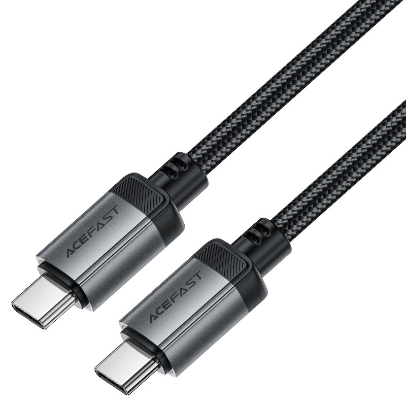 كابل بيانات وشحن سريع من Acefast، USB-C إلى USB-C، 60 واط، 1.2 متر - C20-03، أسود
