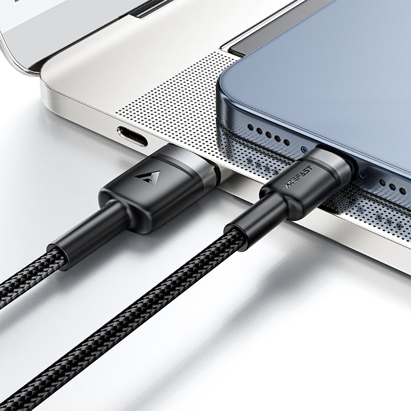 كابل بيانات وشحن سريع من Acefast، من USB-A إلى USB-C، بطول 1.2 متر - C22-04، أسود