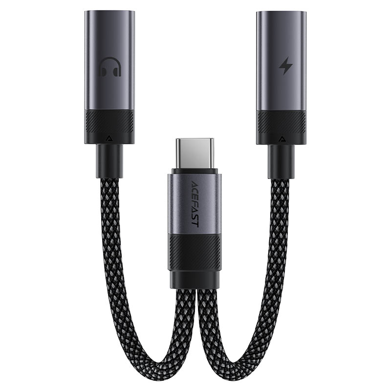 Acefast Charge + Audio Splitter J14 Black
