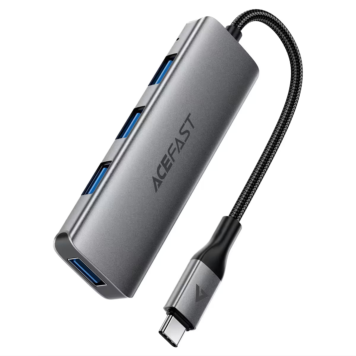 Acefast 4 in 1 Four Ports USB-C Hub USB-C TO 4xUSB3.0/Splitter J15 Metal Gray