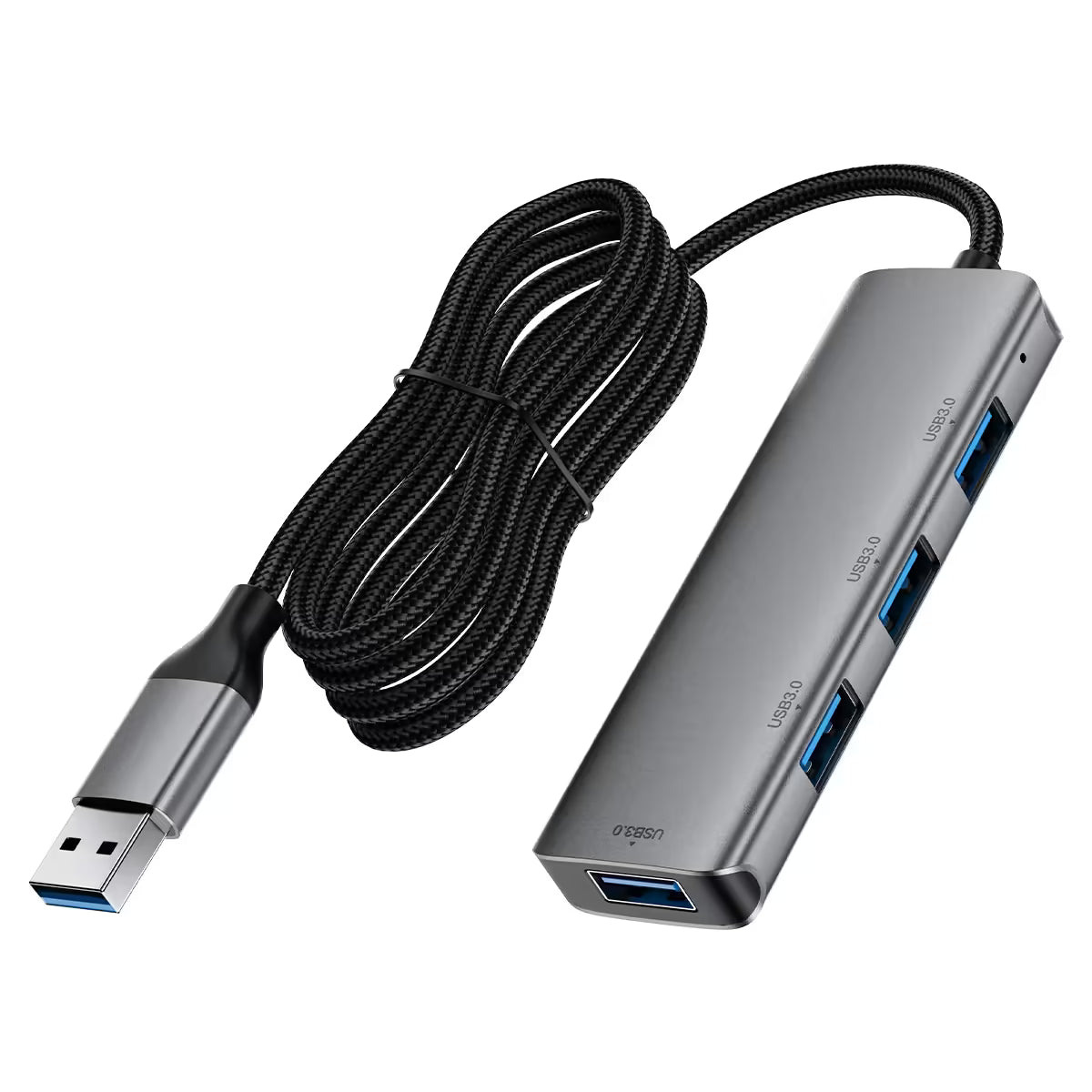 Acefast 4 IN 1 Four Ports USB-A Hub USB-A TO 4x USB3.0 Splitter J17 Metal Gray