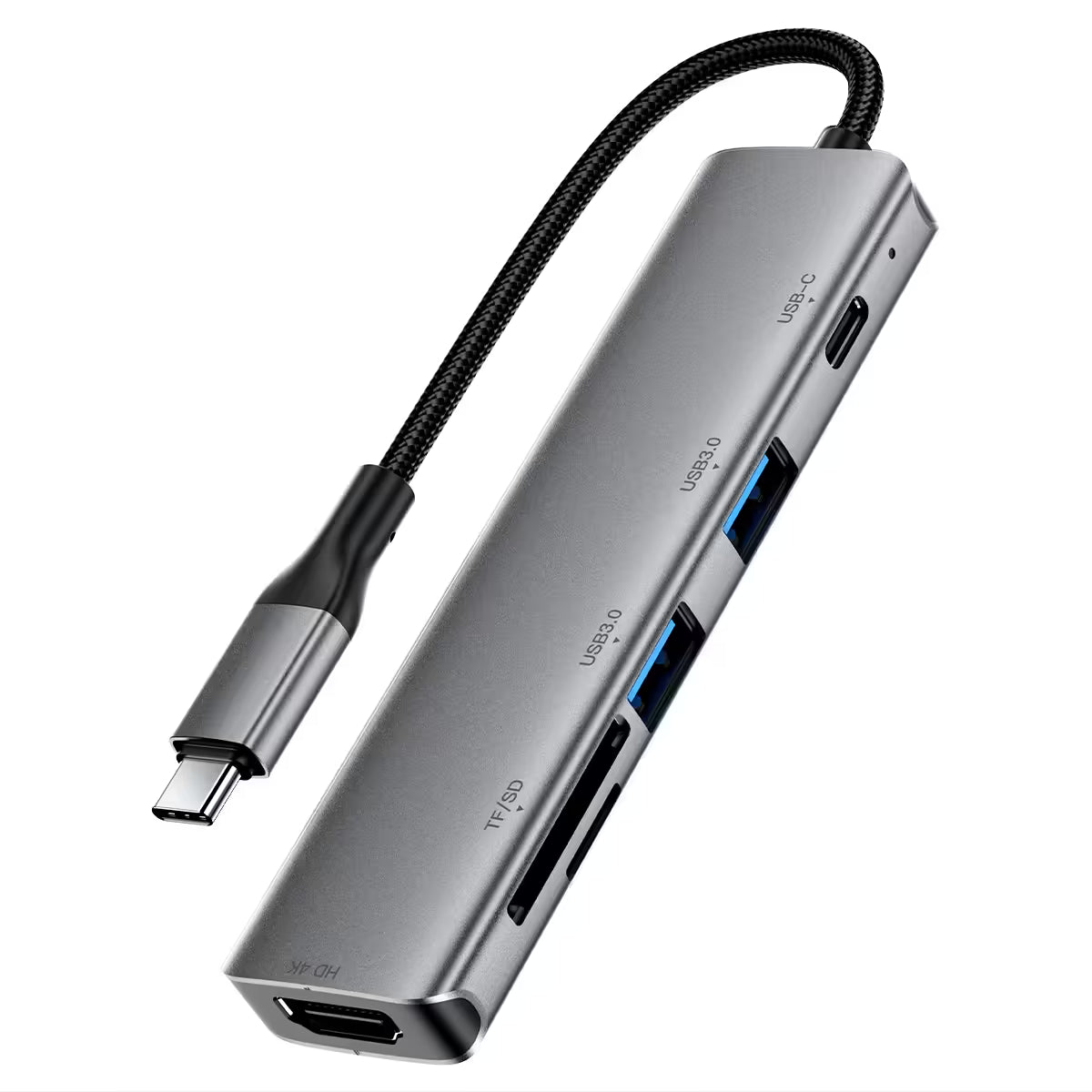 Acefast 6 IN 1 USB-C Docking Station 4K J18 Metal Gray