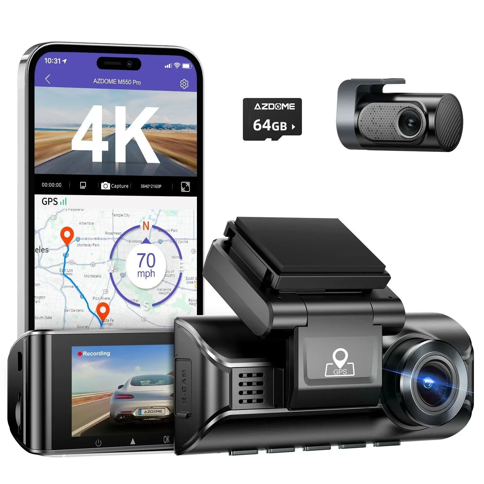 Azdome Dash Cam 4K M550 Pro