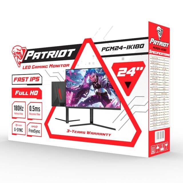Patriot Gaming Monitor 24 Full HD 180HZ