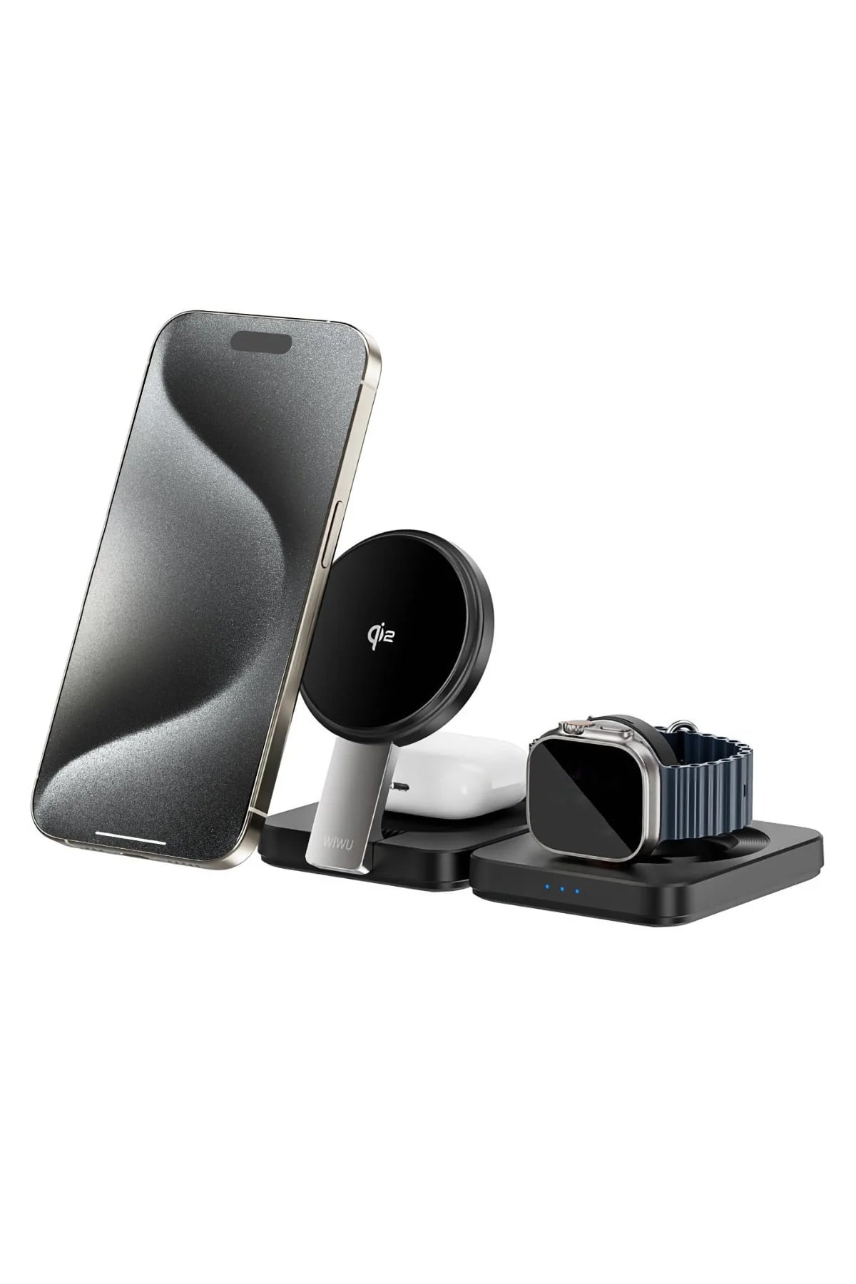 Wiwu QI2 3 IN 1 Folding Wireless Charging 15W - WI-W028