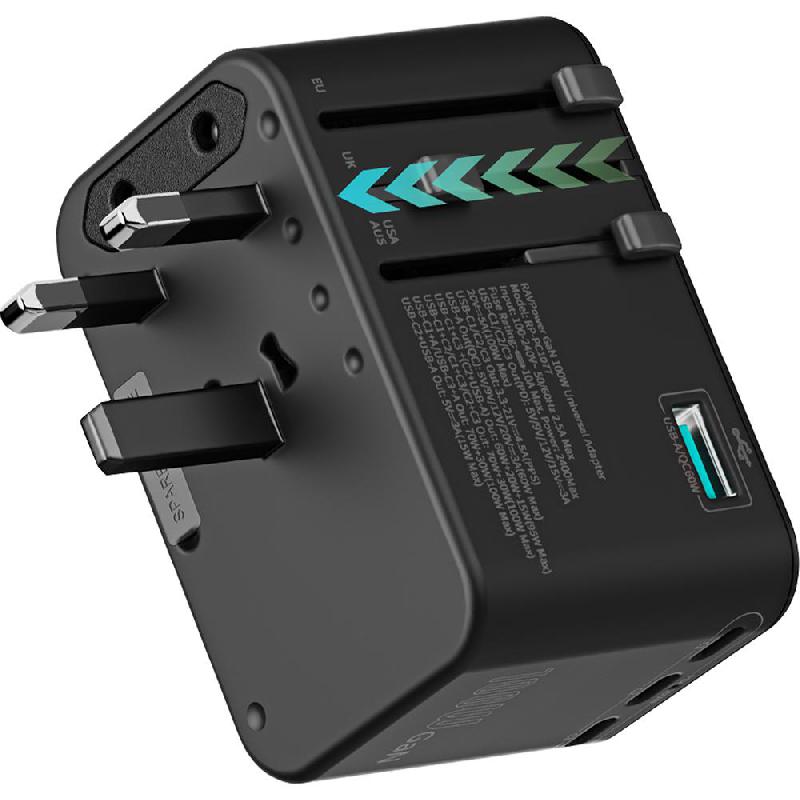 Ravpower Total 75W One Travel Charger For 190 Countries - RP-PC1043