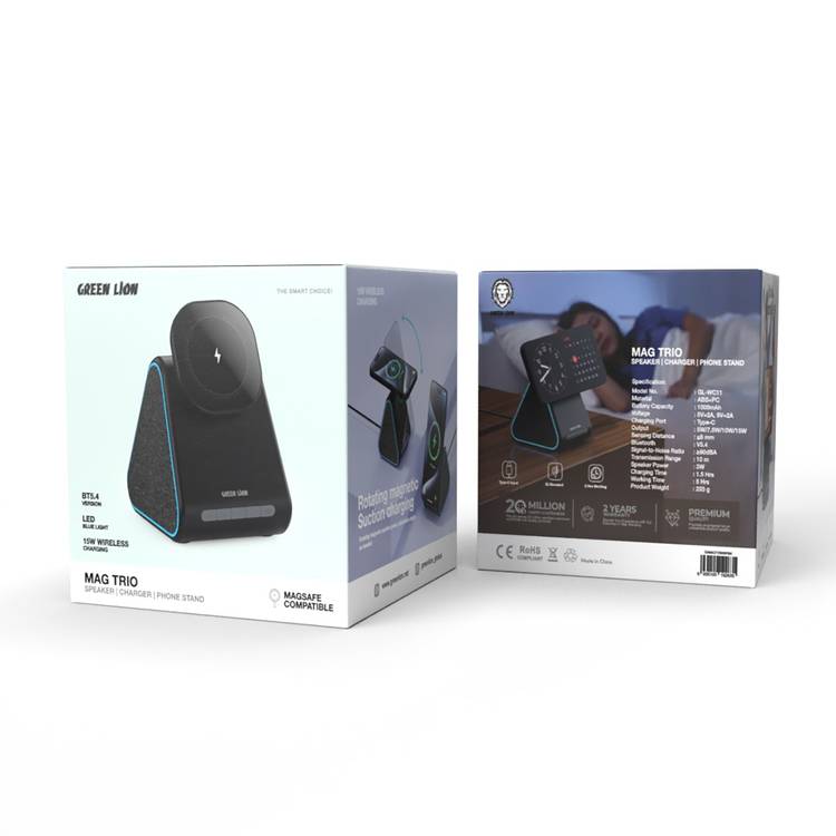 Green Lion Mag Trio Speaker Charging Phone Stand