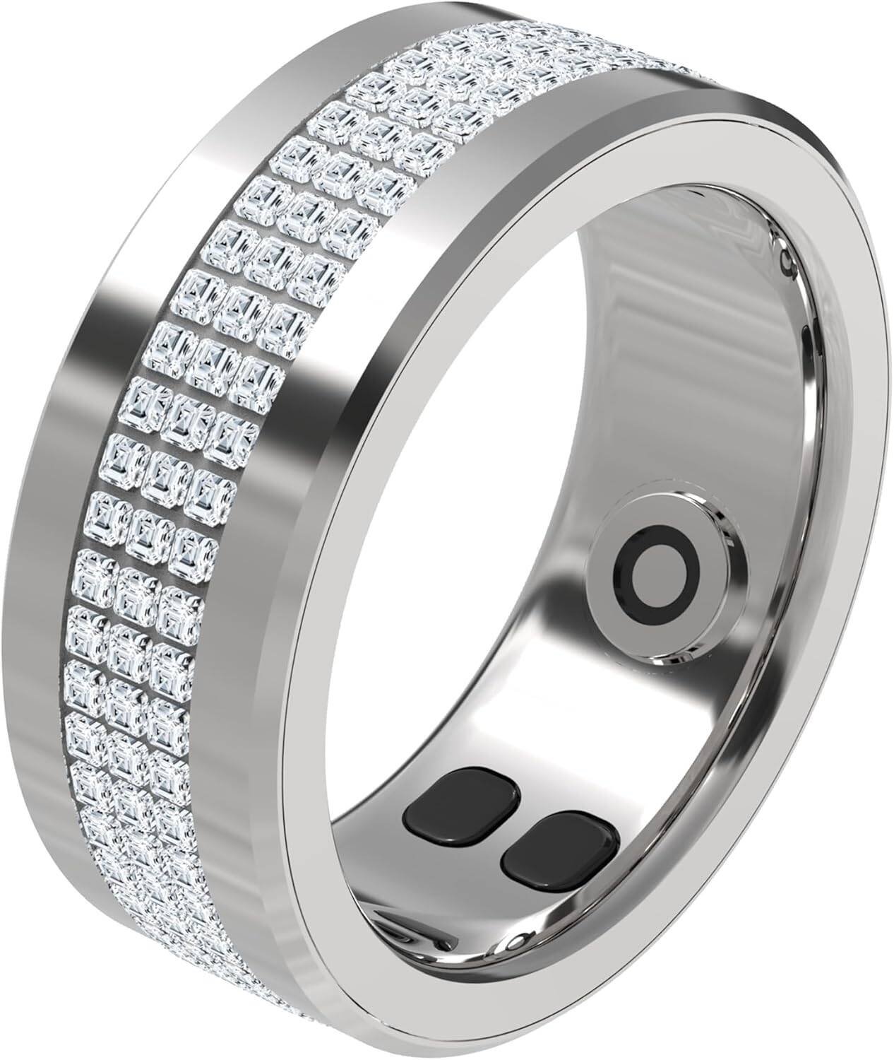 Porodo Phone Touch Control Smart Ring-Health Tracker Size-11 (Black)