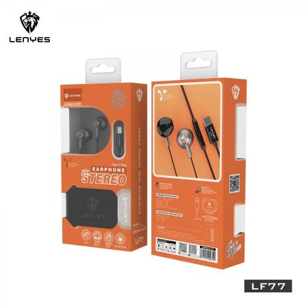 Lenyes Type-c Plug Earphones LF77 Black