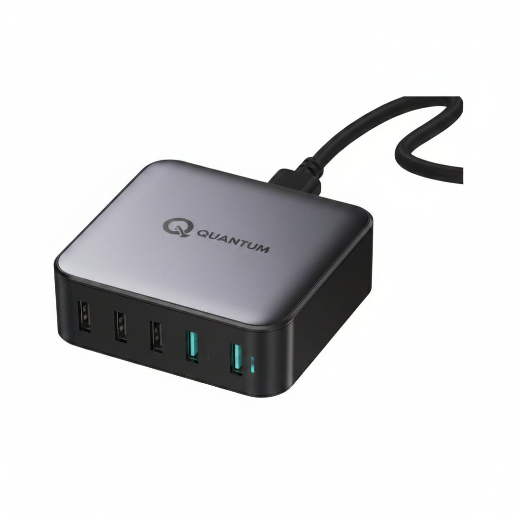 Quantum 3 USB-C & 2 USB-A Desktop Charger Fast Charger Experience 93W Q-15
