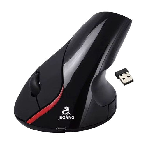 Jeqang Wireless Vertical Mouse - JW-581 Purple