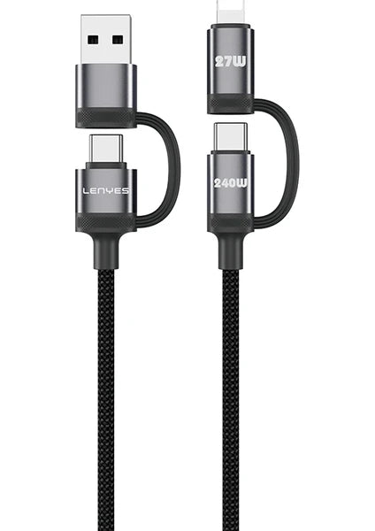 Lenyes 3A Data Cable USB-C TO USB-C 60W 1m LC559 TC-TC Black