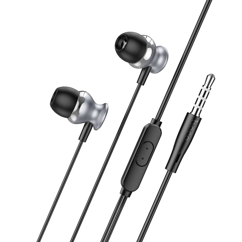 hoco Metal Sound Cavity Wire Controller Earphone With Mic M106 Black