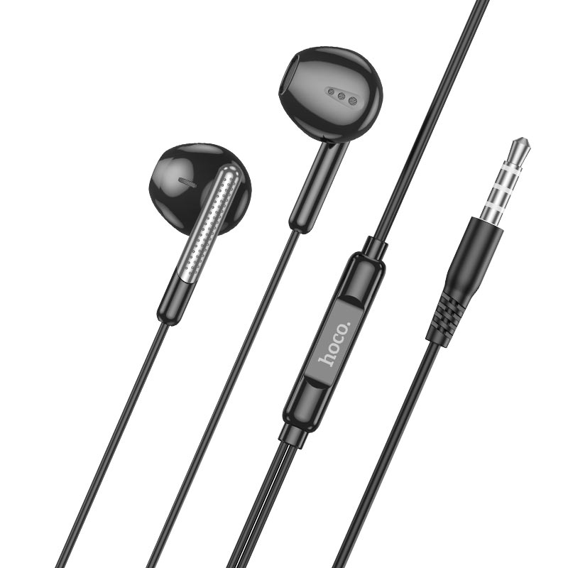 hoco Universal Earphones Aux With Mic M123 Black