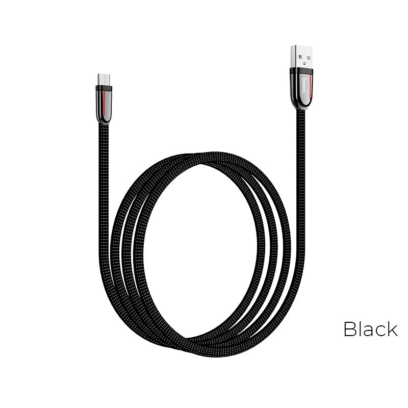 Hoco Cloth Braided fast Charging Data Cable Usb-A TO Micro 1.2M U74
