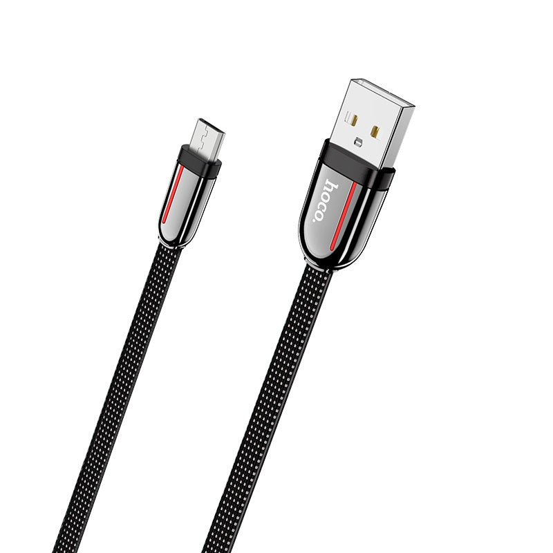 Hoco Cloth Braided fast Charging Data Cable Usb-A TO Micro 1.2M U74