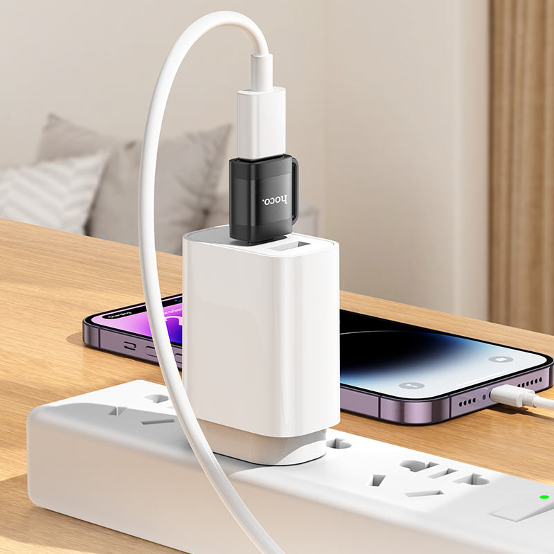 hoco Mini Size USB3.0 Portable Adapter USB-C Male to USB-A Female Data Transfer OTG UA31C