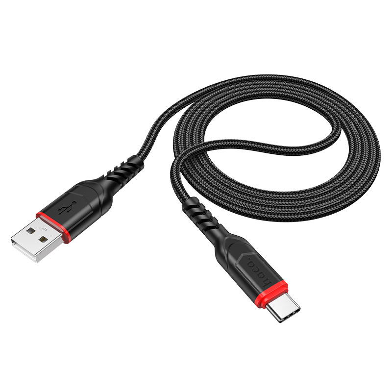 كابل شحن وبيانات HOCO مضاد للانحناء من USB-A إلى TYPE-C بطول 1 متر X59