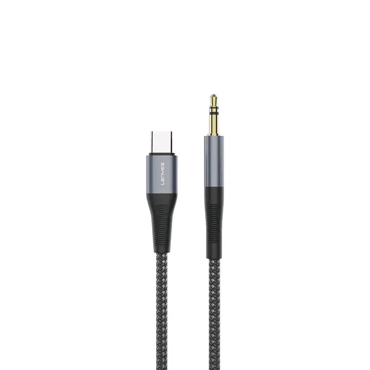 Lenyes Adapter Cable Plug And Play 3.5mm To Type-c AX134-TC Black