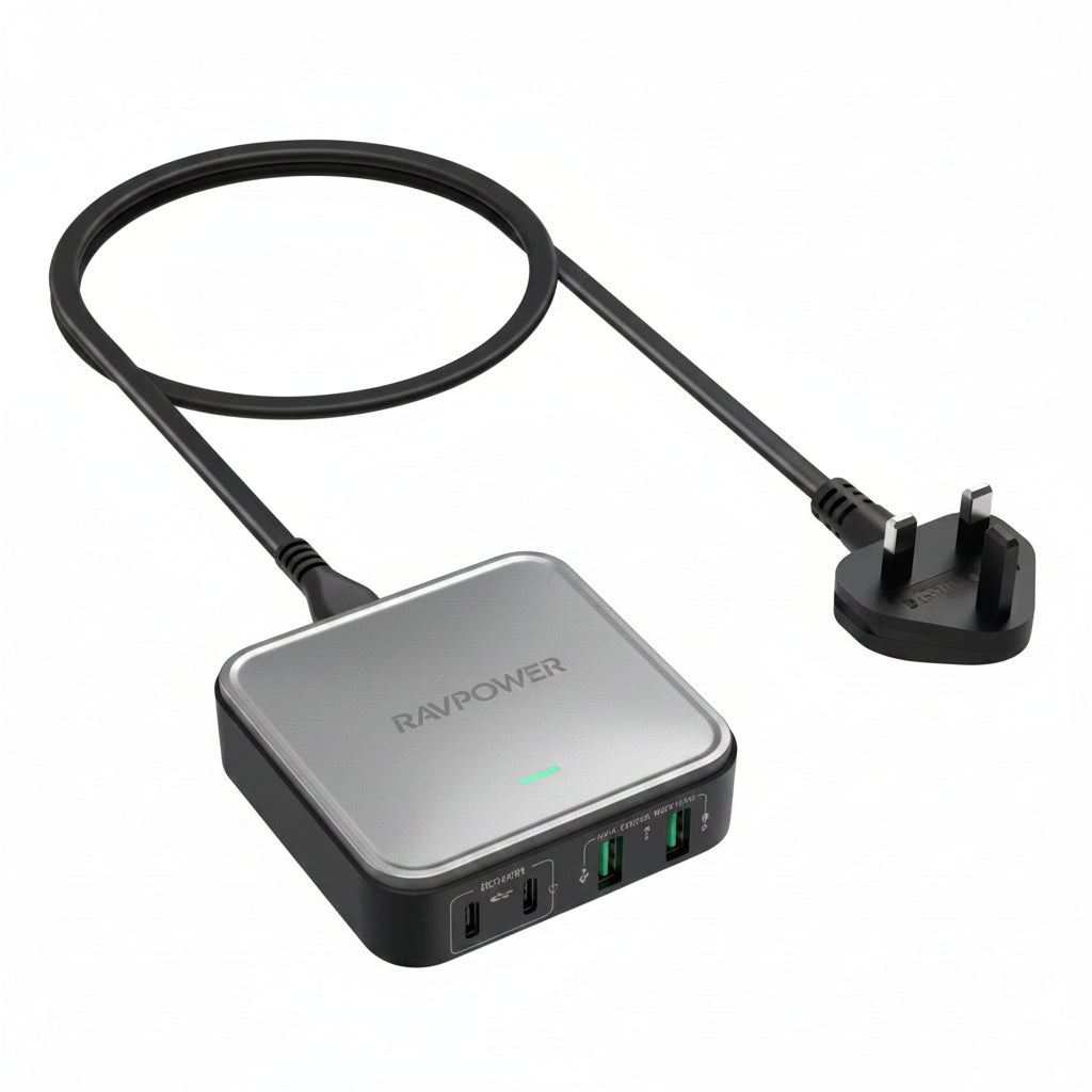 Ravpower Total 100W 4-Prot Portable Desktop Charger RP-PC1042 Black