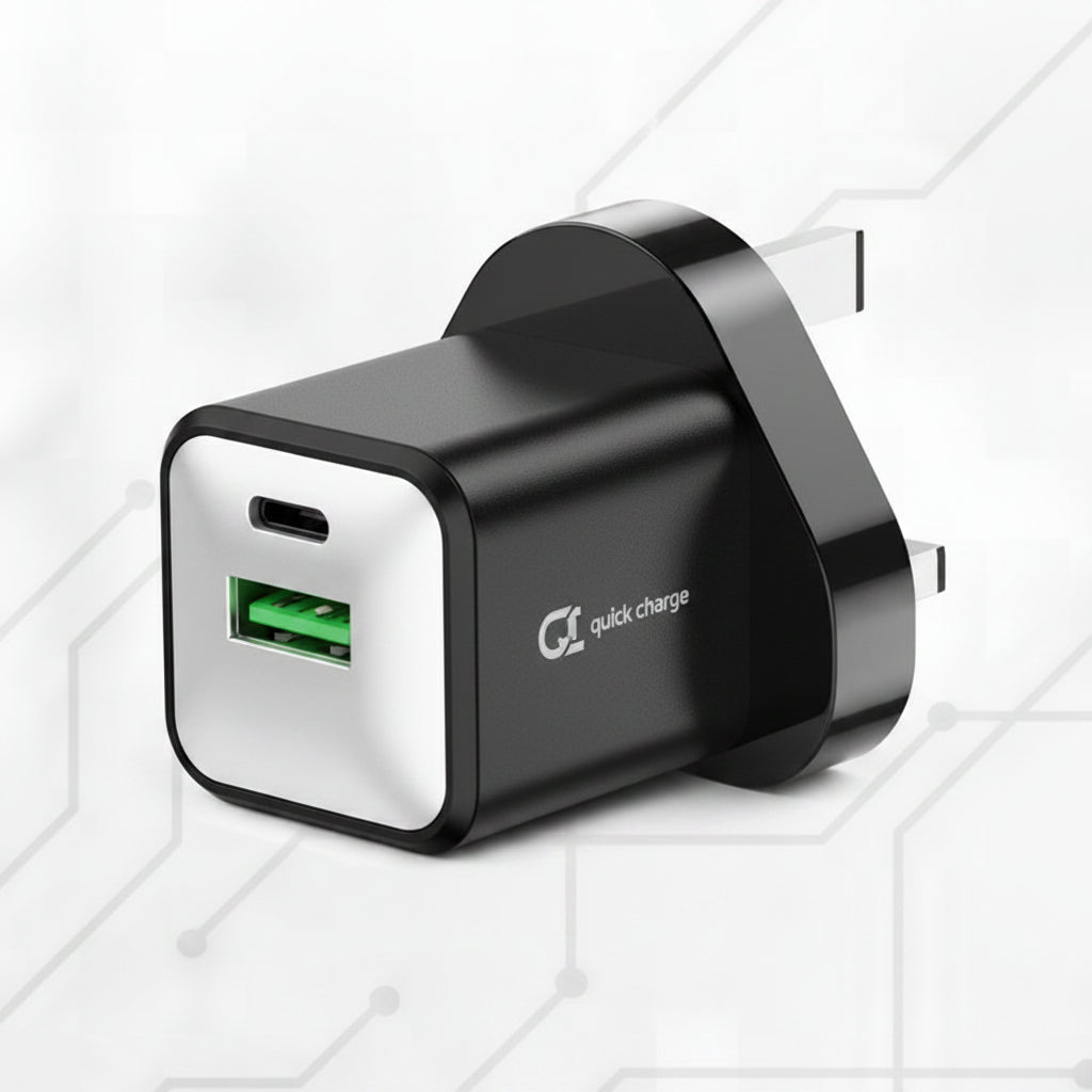 Quantum PD+QC3.0 Fast Charging Adapter 38W With 60W PD Cable (Q-2)
