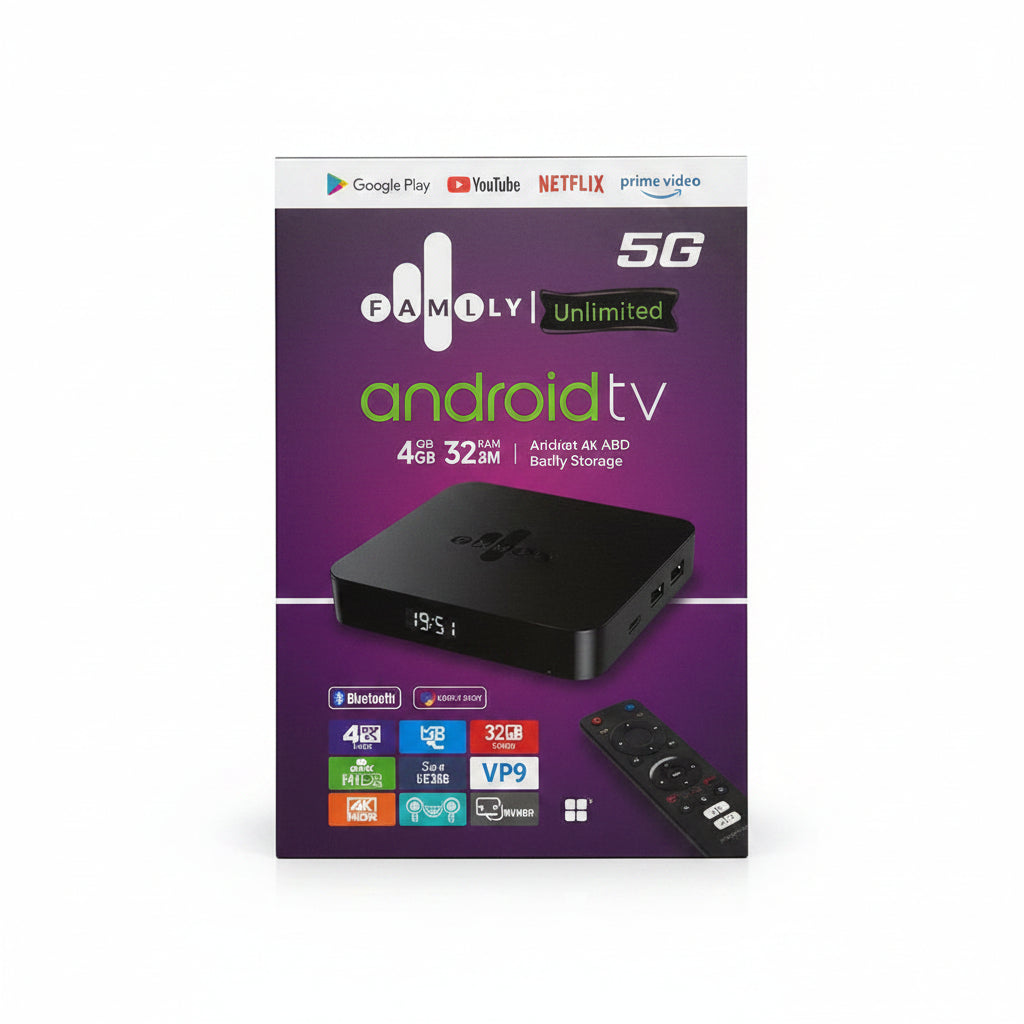 Family Unlimited Andoid Tv Ram-4GB/Rom-32GB UHD
