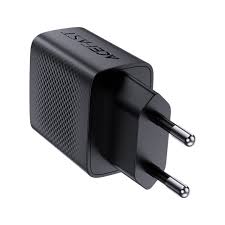 Acefast Gan Dual Port Charger With USB-A+USB-C Ports 20W - A78 Black