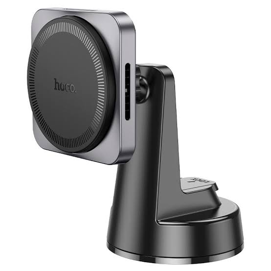 hoco Magnetic Wireless Charging 15W Car Holder - HW16 Black Metal Gray