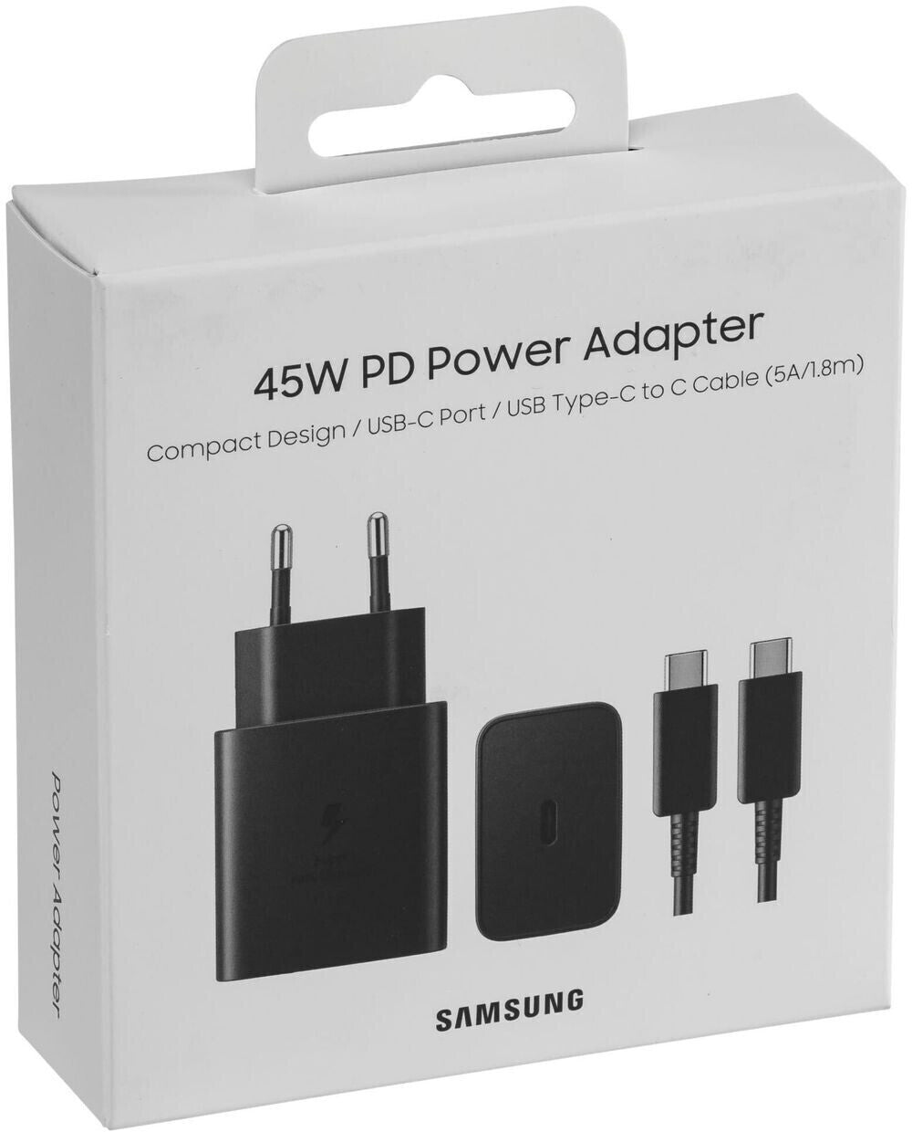Samsung 45W Power Adapter Low Standby USB-C Cable 2 Pin (5A/1.8M) - Orginal