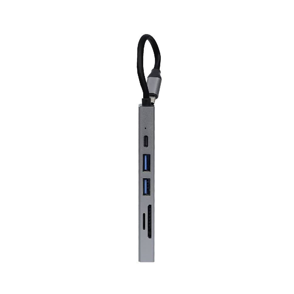 Lenyes 6 in 1 USB-C Hub Shape Your Powerful World AX128