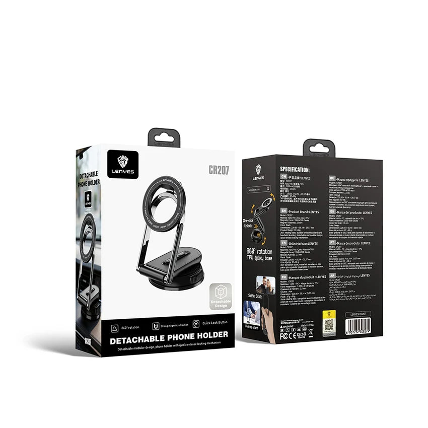 Lenyes Detachable Phone Holder CR207 Black