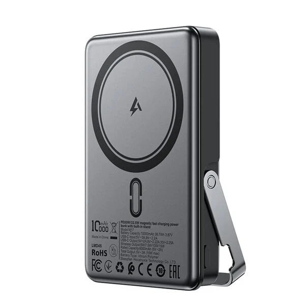 Acefast 10000mAh Fast Power Bank With 15W Magnetic Wireless Charger - M17 Black