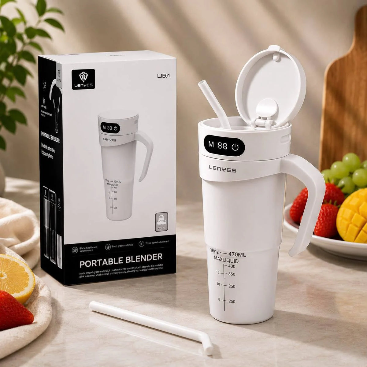 Lenyes Portable Blender 470ML LJE01 White