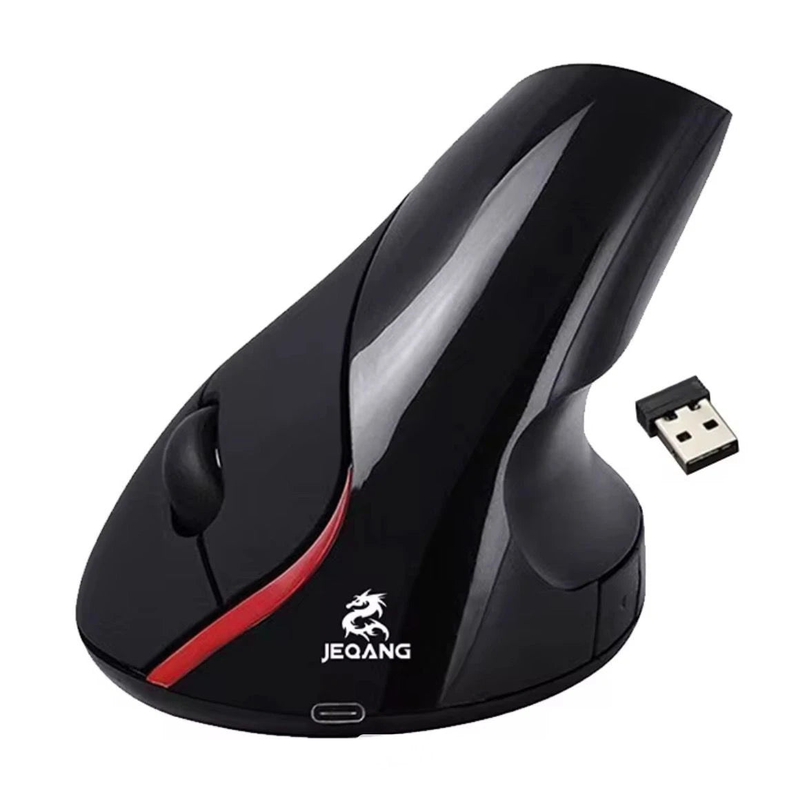 Jeqang Wireless Vertical Mouse - JW-581 Black