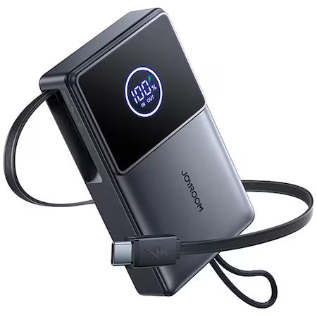 Joyroom 22.5W Elve Series Mini Power Bank 10000mAh With Buil-in Retractable Cable Flexeng - JR-PR1 B